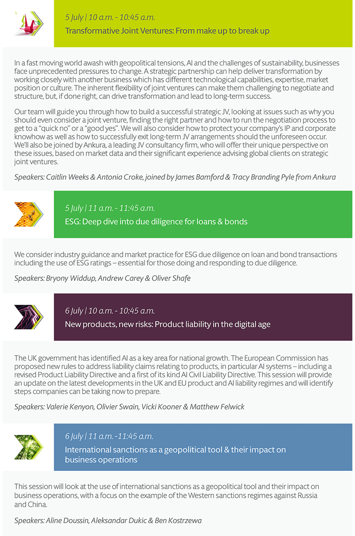 Agenda for Select webinar series