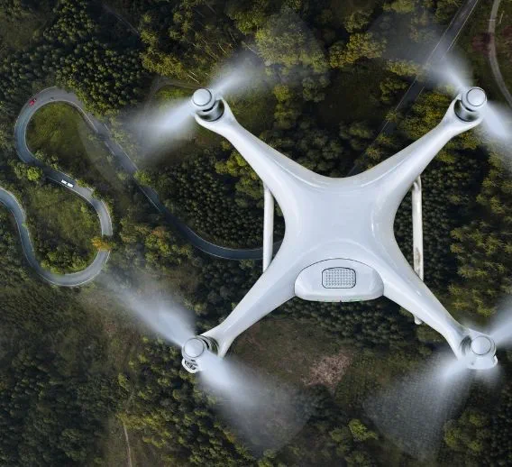Legal case study_drone flying over landscape