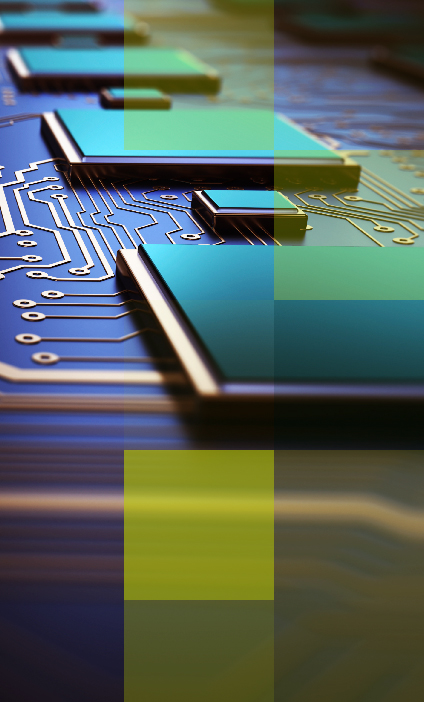 Close-up of a stylized circuit board representing IBM’s $6.4 billion acquisition of HashiCorp, guided by Hogan Lovells through complex global regulatory review