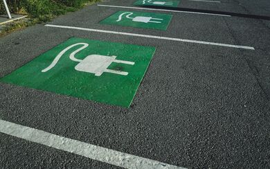 EV charging station parking spots