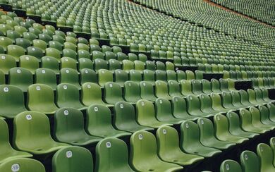 Green stadium seating