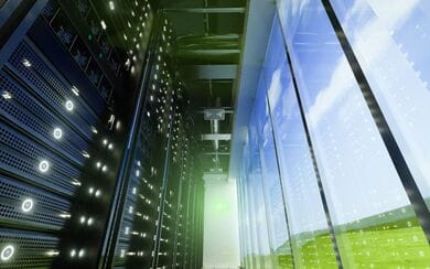 Data center with a nature display