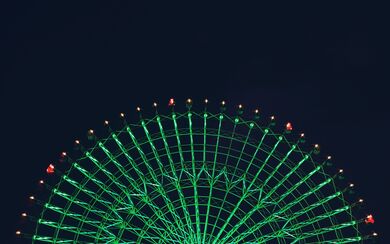 A fiberoptic green wheel