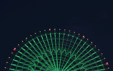 A fiberoptic green wheel