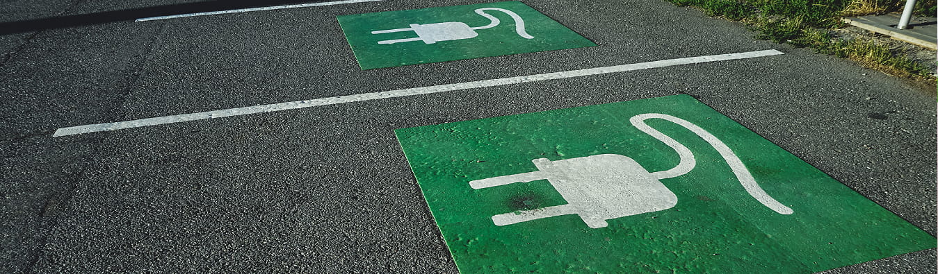 Electric Vehicle designated parking spot